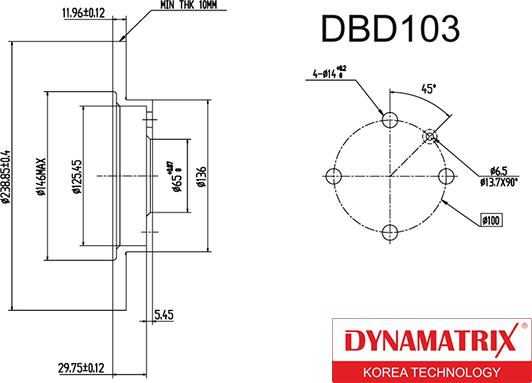 Dynamatrix DBD103 - Disque de frein cwaw.fr