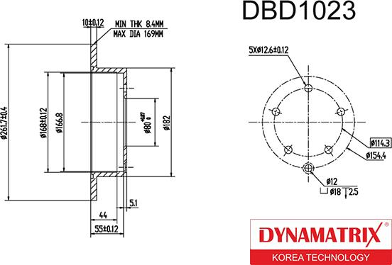 Dynamatrix DBD1023 - Disque de frein cwaw.fr