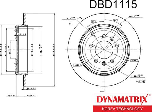 Dynamatrix DBD1115 - Disque de frein cwaw.fr