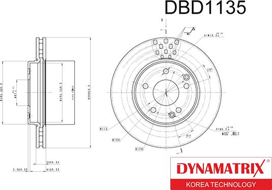 Dynamatrix DBD1135 - Disque de frein cwaw.fr