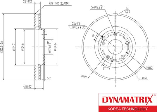 Dynamatrix DBD1136 - Disque de frein cwaw.fr