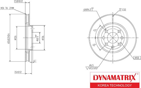 Dynamatrix DBD1131 - Disque de frein cwaw.fr