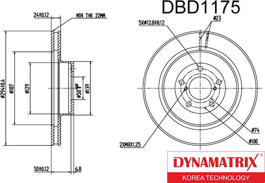 Dynamatrix DBD1175 - Disque de frein cwaw.fr