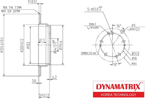 Dynamatrix DBD1860 - Disque de frein cwaw.fr