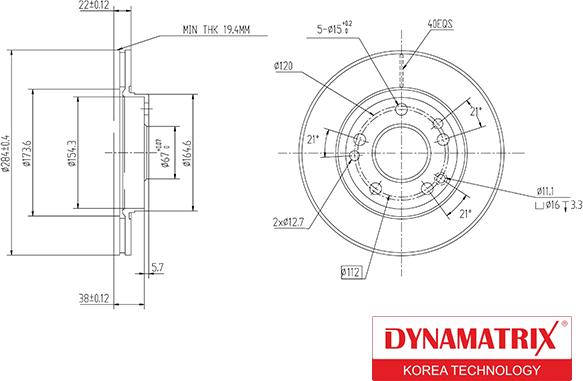 Dynamatrix DBD181 - Disque de frein cwaw.fr