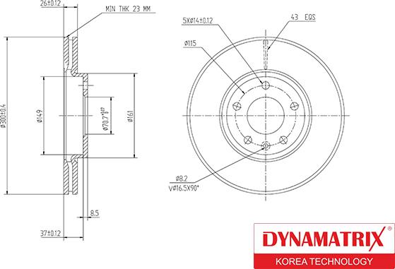 Dynamatrix DBD1870 - Disque de frein cwaw.fr