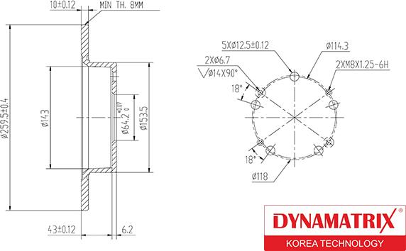 Dynamatrix DBD1390 - Disque de frein cwaw.fr