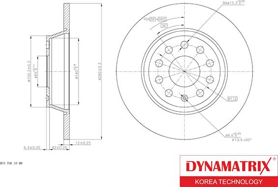 Dynamatrix DBD1306 - Disque de frein cwaw.fr