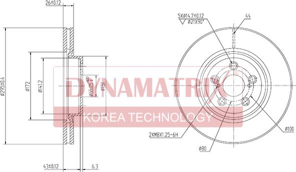 Dynamatrix DBD1315 - Disque de frein cwaw.fr