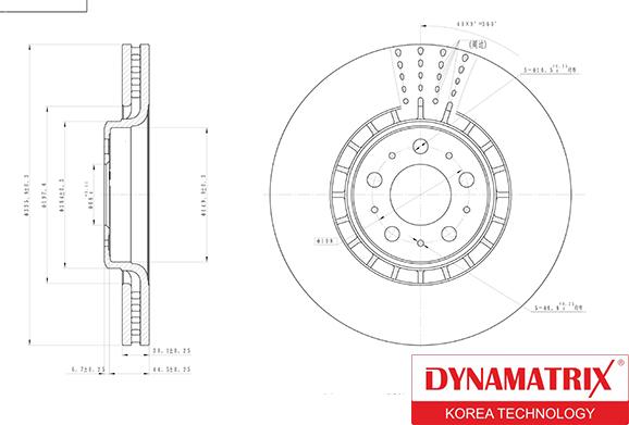 Dynamatrix DBD1371 - Disque de frein cwaw.fr