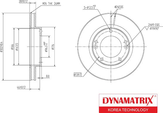 Dynamatrix DBD1290 - Disque de frein cwaw.fr