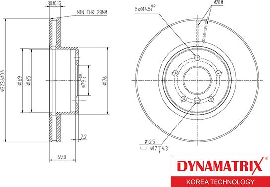 Dynamatrix DBD124 - Disque de frein cwaw.fr