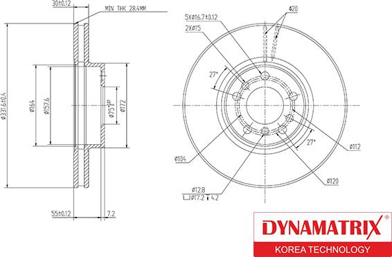 Dynamatrix DBD1256 - Disque de frein cwaw.fr