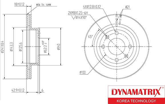 Dynamatrix DBD1268 - Disque de frein cwaw.fr