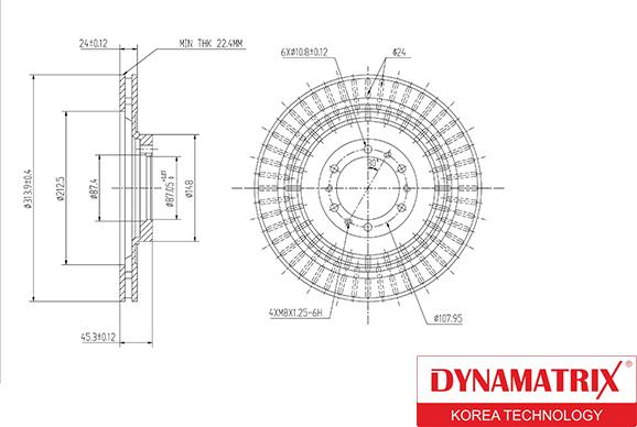 Dynamatrix DBD1212 - Disque de frein cwaw.fr