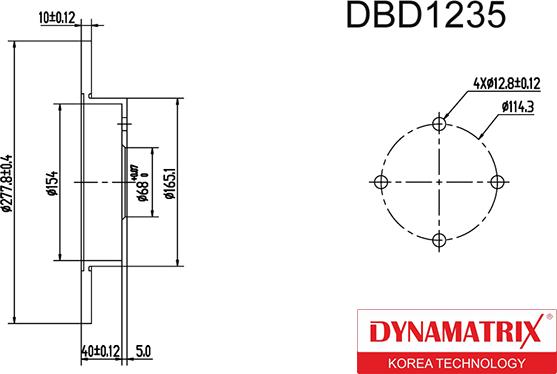 Dynamatrix DBD1235 - Disque de frein cwaw.fr