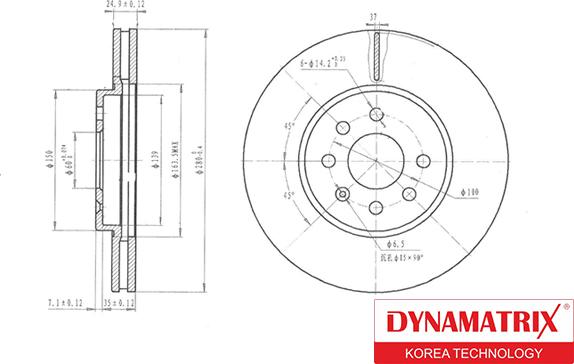 Dynamatrix DBD1236 - Disque de frein cwaw.fr