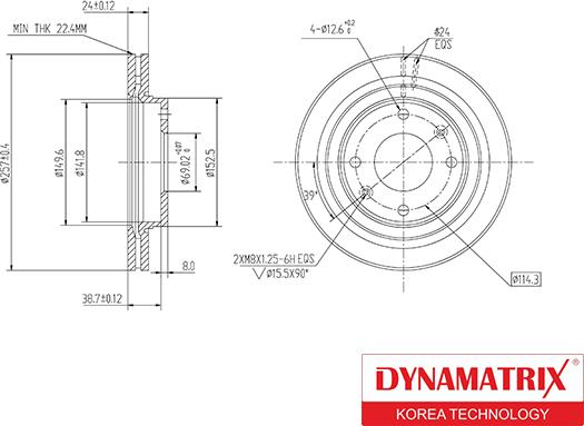 Dynamatrix DBD1270 - Disque de frein cwaw.fr