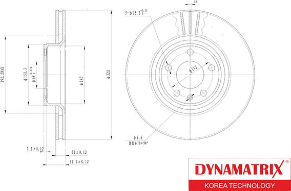 Dynamatrix DBD1277 - Disque de frein cwaw.fr