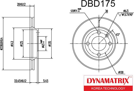 Dynamatrix DBD175 - Disque de frein cwaw.fr