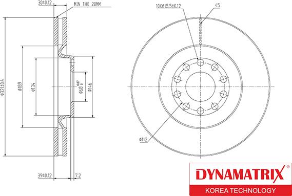 Dynamatrix DBD1705 - Disque de frein cwaw.fr