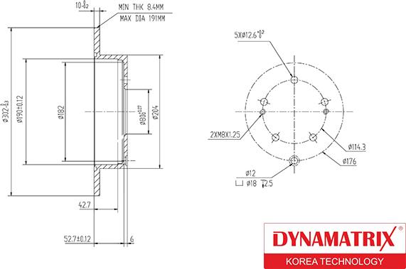 Dynamatrix DBD1737 - Disque de frein cwaw.fr