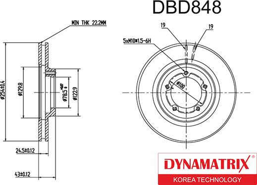 Dynamatrix DBD848 - Disque de frein cwaw.fr