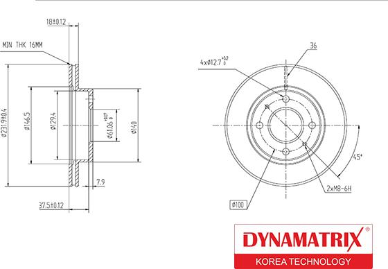 Dynamatrix DBD866 - Disque de frein cwaw.fr