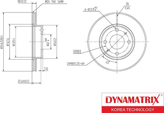 Dynamatrix DBD867 - Disque de frein cwaw.fr