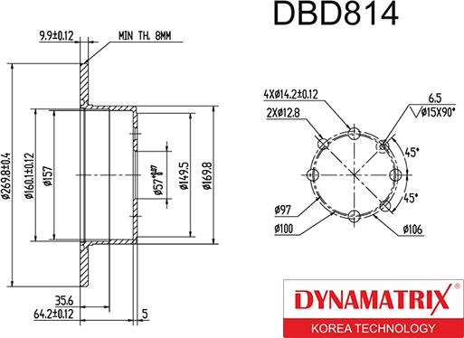 Dynamatrix DBD814 - Disque de frein cwaw.fr