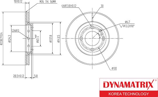 Dynamatrix DBD812 - Disque de frein cwaw.fr