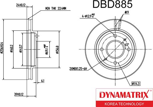 Dynamatrix DBD885 - Disque de frein cwaw.fr