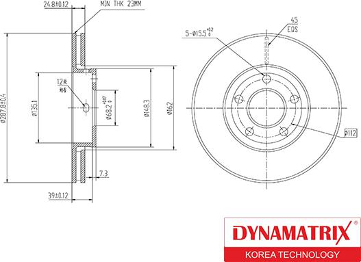 Dynamatrix DBD320 - Disque de frein cwaw.fr