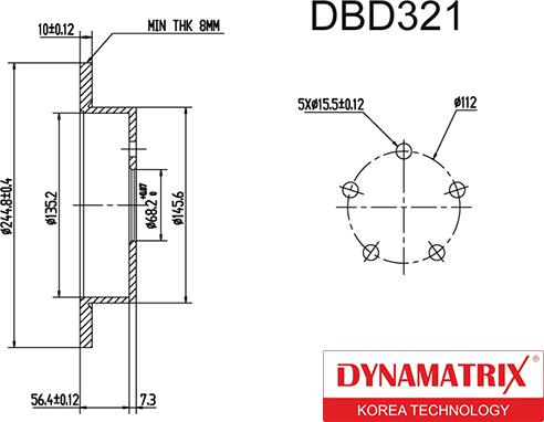 Dynamatrix DBD321 - Disque de frein cwaw.fr