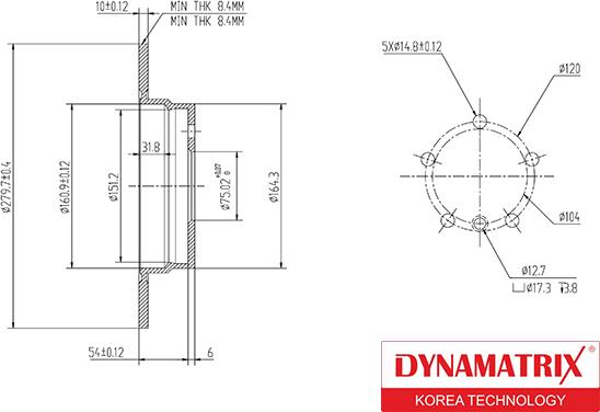 Dynamatrix DBD249 - Disque de frein cwaw.fr