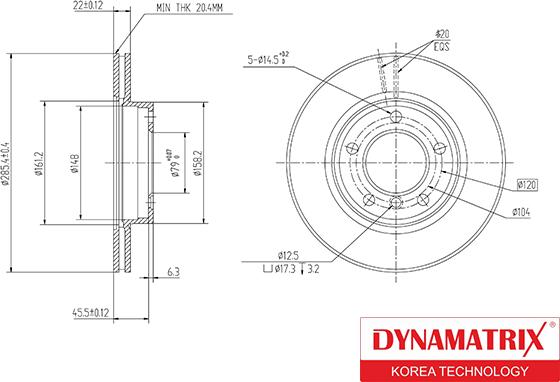 Dynamatrix DBD258 - Disque de frein cwaw.fr