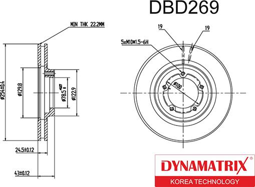 Dynamatrix DBD269 - Disque de frein cwaw.fr