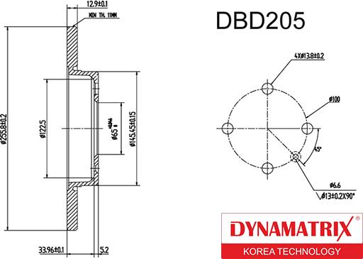 Dynamatrix DBD205 - Disque de frein cwaw.fr