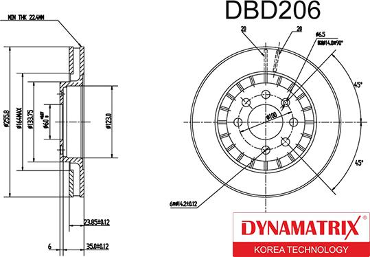 Dynamatrix DBD206 - Disque de frein cwaw.fr