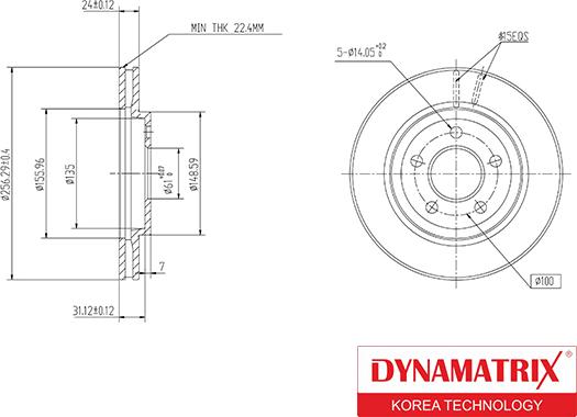 Dynamatrix DBD2001 - Disque de frein cwaw.fr