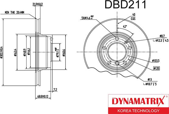 Dynamatrix DBD211 - Disque de frein cwaw.fr