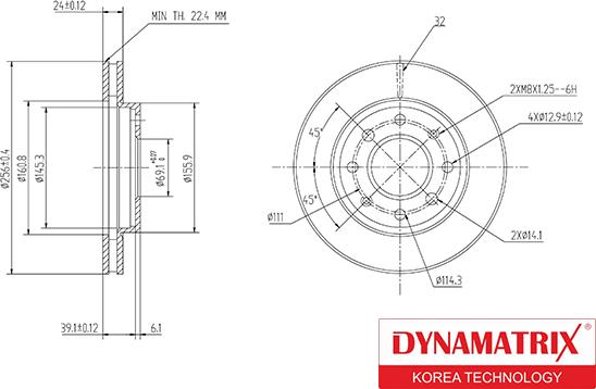 Dynamatrix DBD741 - Disque de frein cwaw.fr