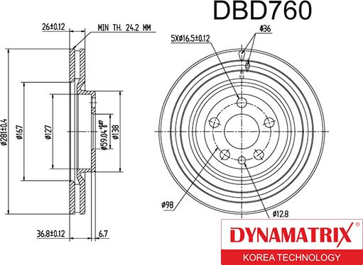 Dynamatrix DBD760 - Disque de frein cwaw.fr