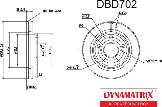 Dynamatrix DBD702 - Disque de frein cwaw.fr