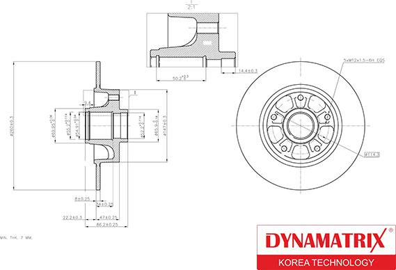 Dynamatrix DBDR1040 - Disque de frein cwaw.fr