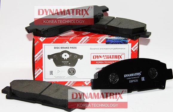 Dynamatrix DBP928 - Kit de plaquettes de frein, frein à disque cwaw.fr