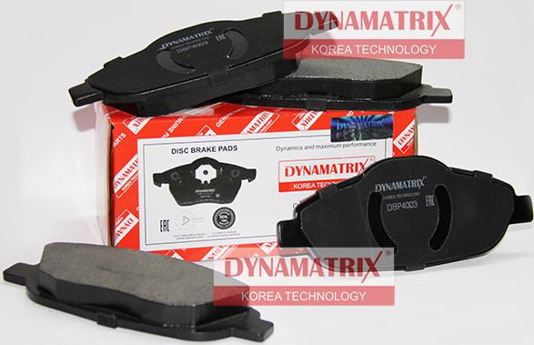 Dynamatrix DBP4003 - Kit de plaquettes de frein, frein à disque cwaw.fr