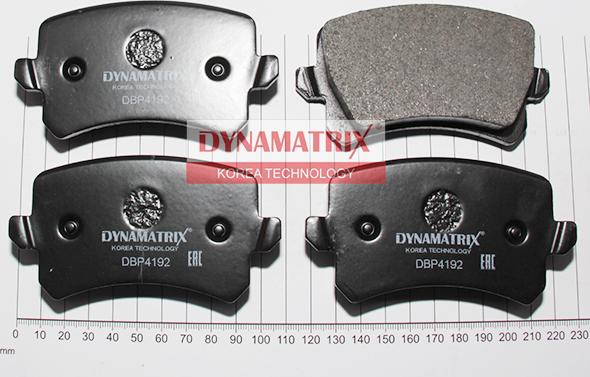 Dynamatrix DBP4192 - Kit de plaquettes de frein, frein à disque cwaw.fr