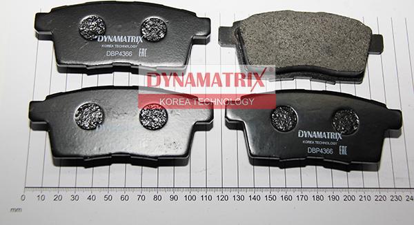 Dynamatrix DBP4366 - Kit de plaquettes de frein, frein à disque cwaw.fr