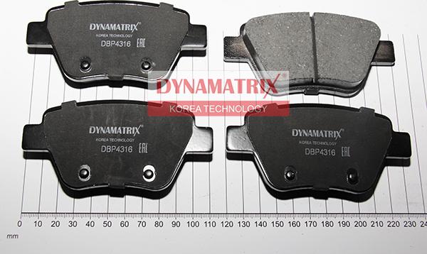 Dynamatrix DBP4316 - Kit de plaquettes de frein, frein à disque cwaw.fr